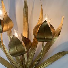  Ferro Art Spanish Ferro Art Gilt Leaf and Flower Wall Light - 3032179