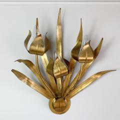  Ferro Art Spanish Ferro Art Gilt Leaf and Flower Wall Light - 3032182