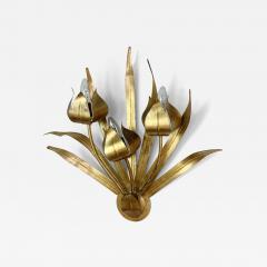  Ferro Art Spanish Ferro Art Gilt Leaf and Flower Wall Light - 3036292