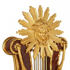  Festeau Le Jeune Antique Louis XVI style gilt bronze rouge marble and jewelled clock set - 3743836