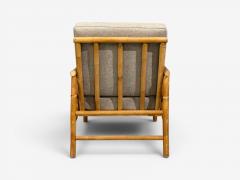  Ficks Reed Ficks Reed Lounge Chairs Bamboo Cane Beige Tweed USA 1950s - 4651518