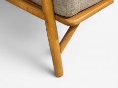  Ficks Reed Ficks Reed Lounge Chairs Bamboo Cane Beige Tweed USA 1950s - 4651519
