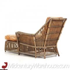  Ficks Reed Ficks Reed Style Mid Century Rattan Lounge Chair and Ottoman - 3504202