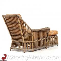  Ficks Reed Ficks Reed Style Mid Century Rattan Lounge Chair and Ottoman - 3504277