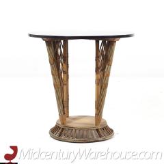  Ficks Reed Ficks Reed Style Mid Century Round Rattan Table - 3693187