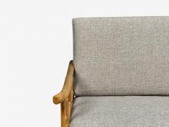  Ficks Reed Ficks Reed Three Seater Sofa Bamboo Cane Beige Tweed USA 1950s - 4654035