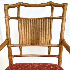  Ficks Reed Vintage Ficks Reed Chinoiserie Rattan Dining Chairs Set of 6 - 3502721