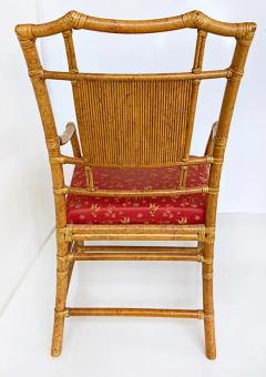  Ficks Reed Vintage Ficks Reed Chinoiserie Rattan Dining Chairs Set of 6 - 3502743
