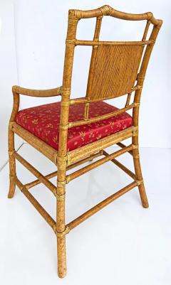  Ficks Reed Vintage Ficks Reed Chinoiserie Rattan Dining Chairs Set of 6 - 3502746