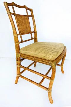  Ficks Reed Vintage Ficks Reed Chinoiserie Rattan Dining Chairs Set of 6 - 3502747