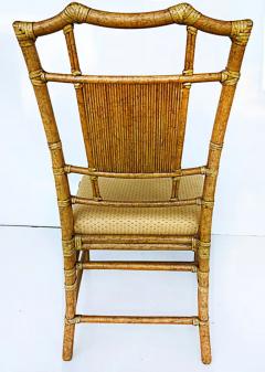  Ficks Reed Vintage Ficks Reed Chinoiserie Rattan Dining Chairs Set of 6 - 3502781