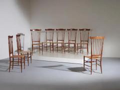  Figli Di Sanguineti Sanguineti set of 8 high back Coloniale dining chairs Chiavari Italy 1960s - 3468966