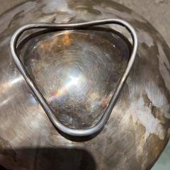  Fisher Silversmiths Inc 1960s Silverplated Footed Serving Dish Fisher Modernism - 3480252