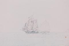  Fishing Rowboat Seascape Painting - 3187599