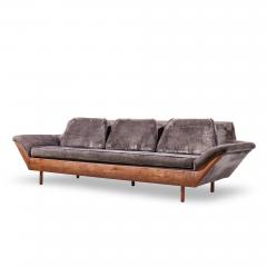  Flexsteel Flexsteel Mid Century Walnut Thunderbird Sofa - 4503067