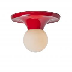  Flos 1960s Achille Castiglioni Light Ball Wall or Ceiling Lamp in Red for Flos - 2750409