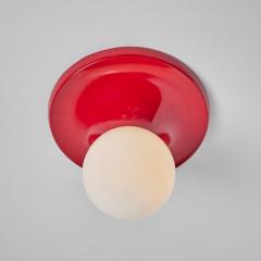  Flos 1960s Achille Castiglioni Light Ball Wall or Ceiling Lamp in Red for Flos - 2750410