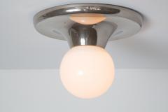  Flos 1960s Achille Castiglioni Nickel Light Ball Wall or Ceiling Lamp for Flos - 2515488