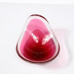  Flygsfors Coquill Mid Century Swedish Art Glass Centerpiece Ruby White Bowl by Flygsfors Coquill - 3275871