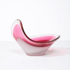  Flygsfors Coquill Mid Century Swedish Art Glass Centerpiece Ruby White Bowl by Flygsfors Coquill - 3275981