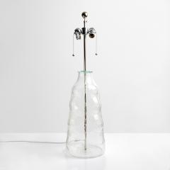  Flygsfors Pair of Large Clear Glass Lamps by Flygsfors Sweden - 608230