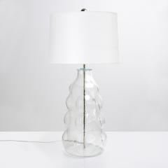  Flygsfors Pair of Large Clear Glass Lamps by Flygsfors Sweden - 608231