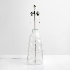  Flygsfors Pair of Large Clear Glass Lamps by Flygsfors Sweden - 608232