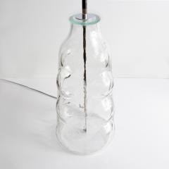  Flygsfors Pair of Large Clear Glass Lamps by Flygsfors Sweden - 608233
