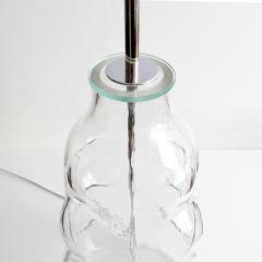  Flygsfors Pair of Large Clear Glass Lamps by Flygsfors Sweden - 608234