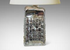 Flygsfors Table Lamp in Silvered Glass Attributed to Flygsfors - 3704978
