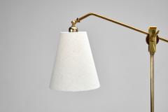  Fog M rup Brass Adjustable Floor Lamp by Fog M rup Attr Denmark ca 1940s - 4301534
