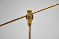  Fog M rup Brass Adjustable Floor Lamp by Fog M rup Attr Denmark ca 1940s - 4301538