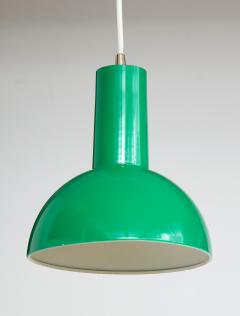  Fog M rup Danish Green Mid Century Dome Pendant with White Cord c 1960 - 2115332