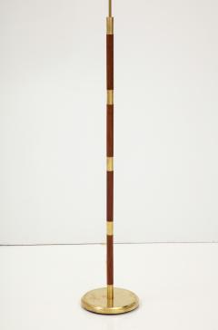  Fog M rup Danish Teak Brass Banded Floor Lamp Circa 1960s - 3296649