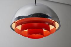  Fog M rup Mid Century Chrome and Metal Milieu Pendant - 4510376