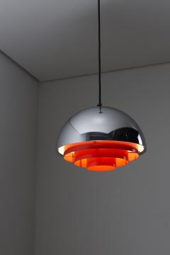  Fog M rup Mid Century Chrome and Metal Milieu Pendant - 4510378