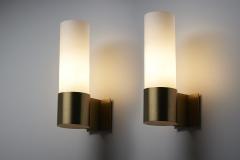  Fog M rup Pair of Brass and Glass Wall Sconces by J rgen Bo 1960 - 4510306
