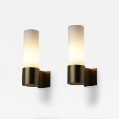  Fog M rup Pair of Brass and Glass Wall Sconces by J rgen Bo 1960 - 4515081