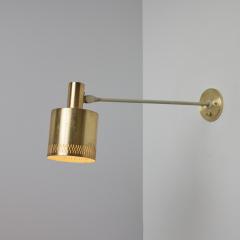  Fog M rup Pair of Large 1950s Jo Hammerborg Perforated Brass Wall Lamps for Fog M rup - 3490175