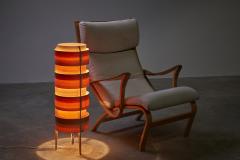  Fog M rup Pine Veneer Fini Floor Lamp by Ib Fabiansen 1960s - 4500317