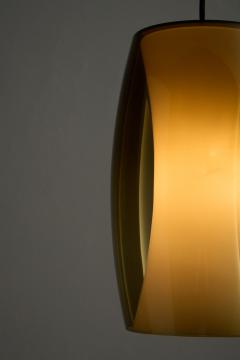  Fog M rup Radius Amber Glass Pendant Lamp 1960s - 4499375