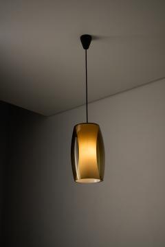  Fog M rup Radius Amber Glass Pendant Lamp 1960s - 4499376