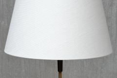  Fog M rup Sculptural Danish Modern Tripod Floor Lamp in Brass Beechwood and Linen 1960s - 4618566
