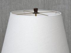  Fog M rup Sculptural Danish Modern Tripod Floor Lamp in Brass Beechwood and Linen 1960s - 4618571