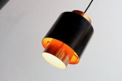  Fog M rup Set of Three Danish Tunika Copper Pendant Lamps by Jo Hammerborg for Fog M rup - 4229374