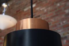  Fog M rup Set of Three Danish Tunika Copper Pendant Lamps by Jo Hammerborg for Fog M rup - 4229375