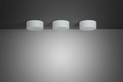  Fog M rup Set of Three Opal Glass Ceiling Lights by Fog M rup Denmark 1970s - 4148980