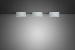  Fog M rup Set of Three Opal Glass Ceiling Lights by Fog M rup Denmark 1970s - 4148982