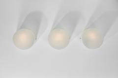  Fog M rup Set of Three Opal Glass Ceiling Lights by Fog M rup Denmark 1970s - 4148983