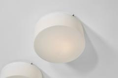  Fog M rup Set of Three Opal Glass Ceiling Lights by Fog M rup Denmark 1970s - 4148984